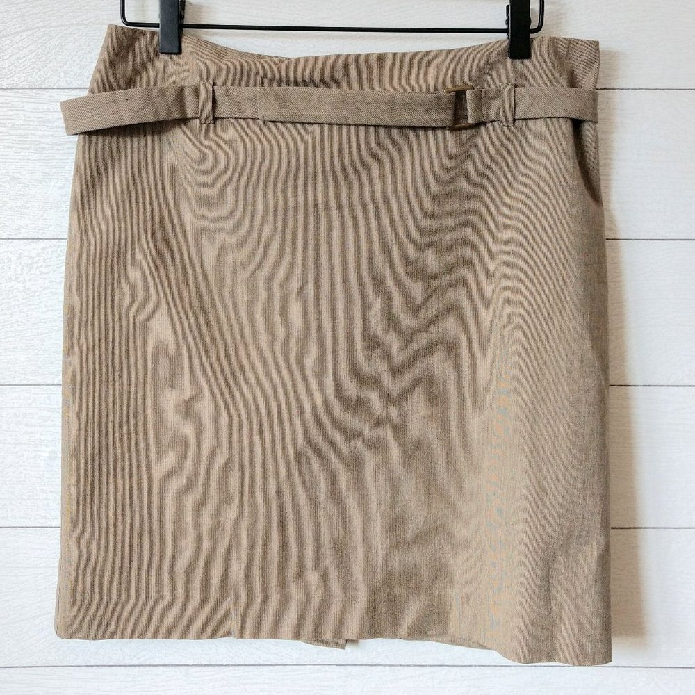 Kenneth Cole Reaction Belted Tan Work Skirt